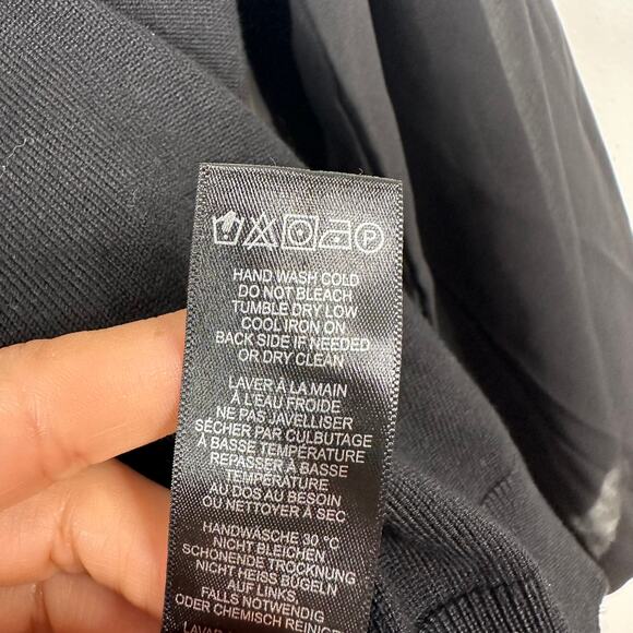 Adrianna Papell Black Crew Neck Keyhole Rhinestone Blouse - Picture 11 of 11